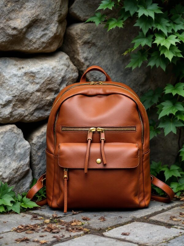 SwiftCarry Mini Leather Backpack
