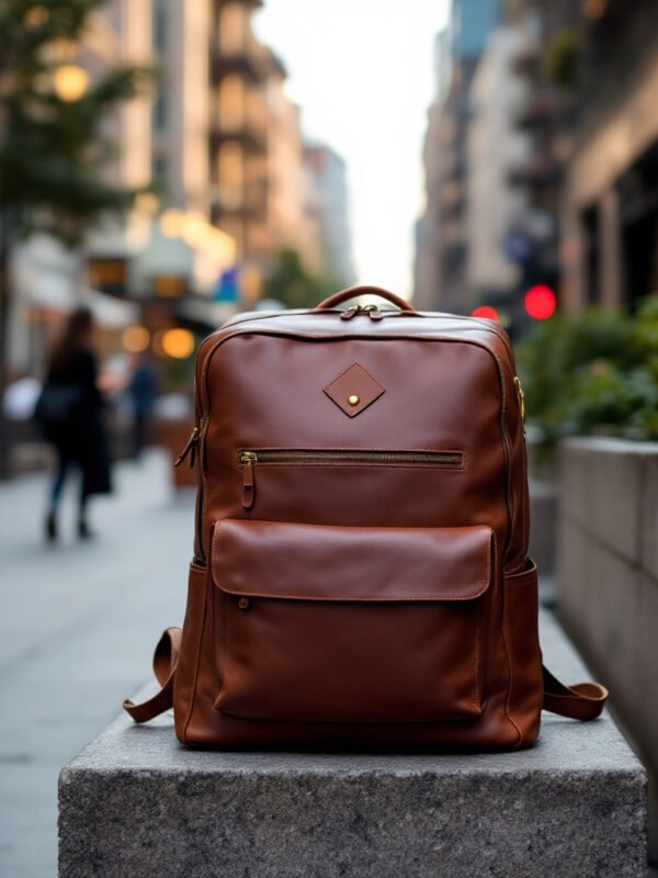 UrbanWork Leather Laptop Carry Backpack