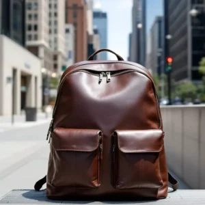 Brown Leather Backpack